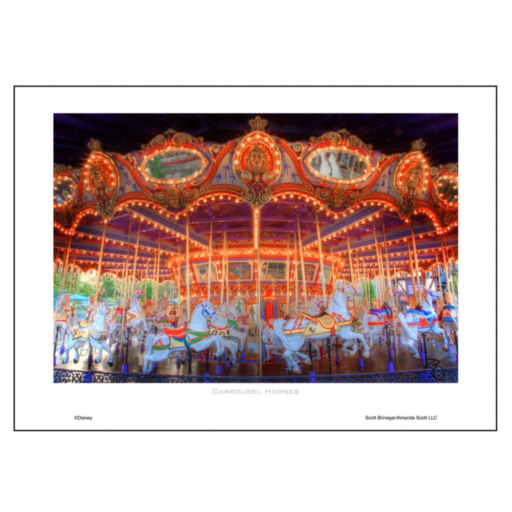 ''Carrousel Horses'' Art Print by Scott Brinegar