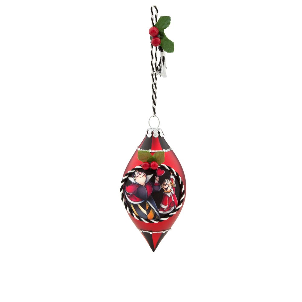 King and Queen of Hearts Glass Drop Ornament