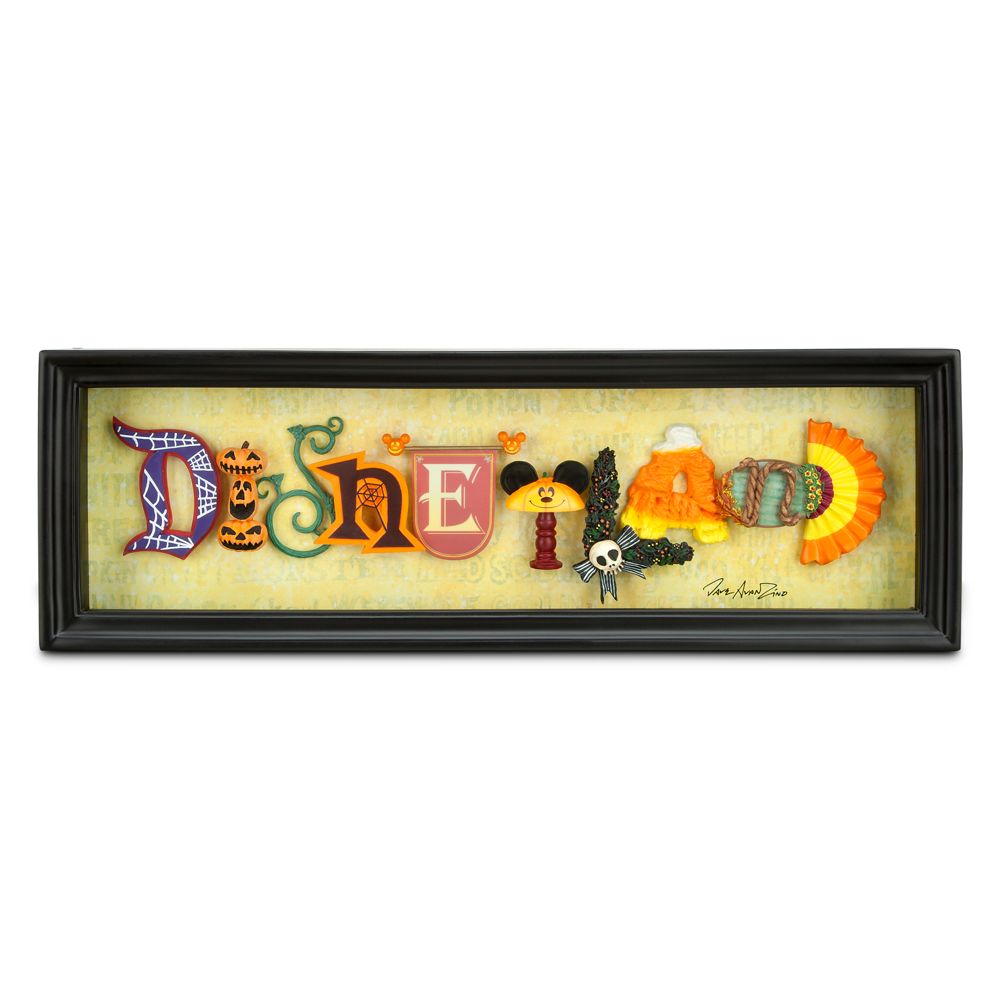 Disneyland HalloweenTime Icon Letters Shadowbox by Dave Avanzino