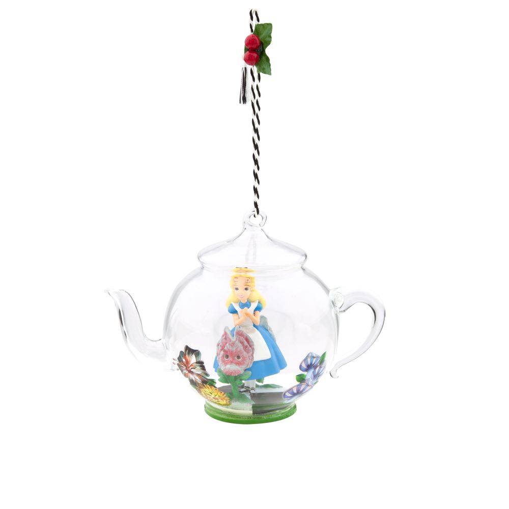 Alice in Wonderland Glass Teapot Ornament