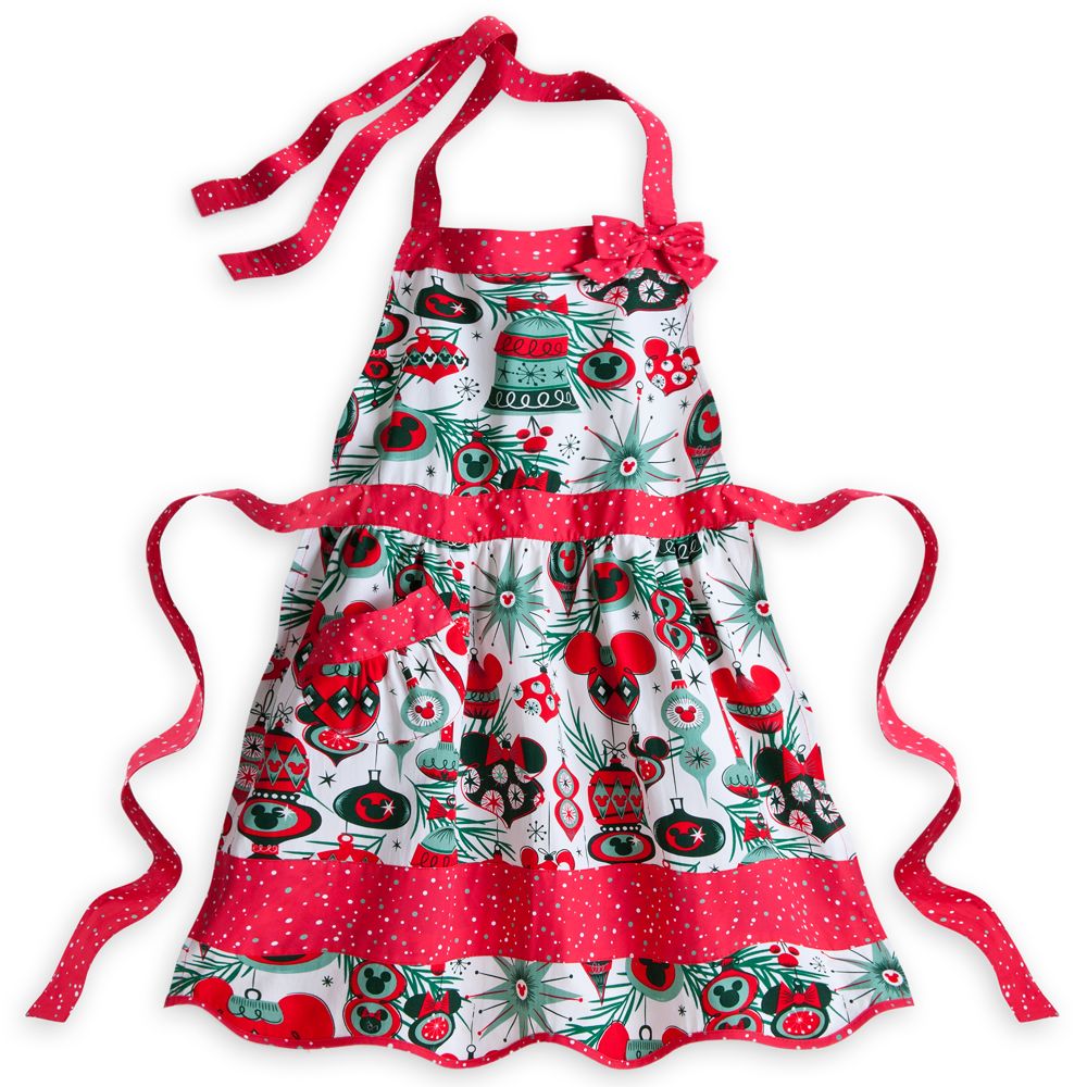 Mickey Mouse holiday apron for adults available at the Disney Store