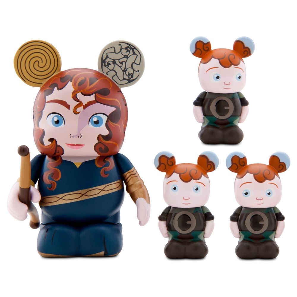 Vinylmation Brave 3'' Figure -- Merida with 1 1/2'' Triplet Figures