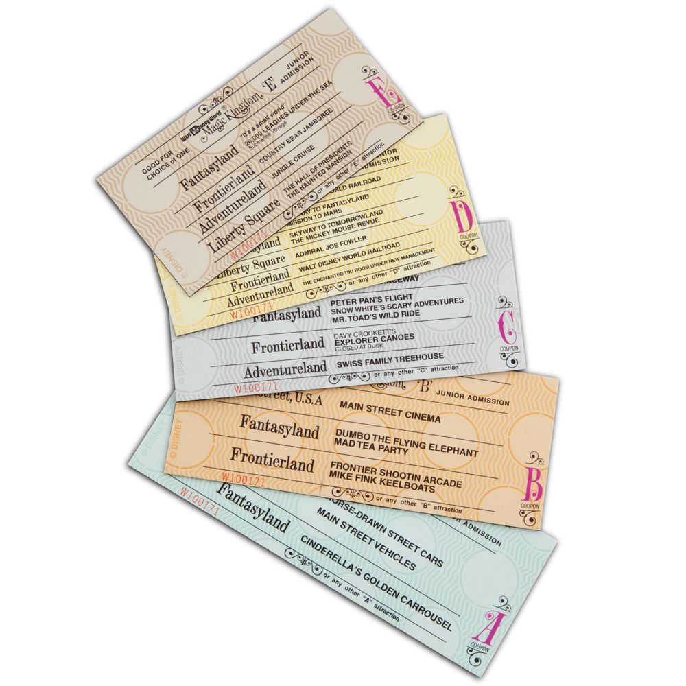 Walt Disney World Admission Ticket Magnet Set -- 5-Pc.