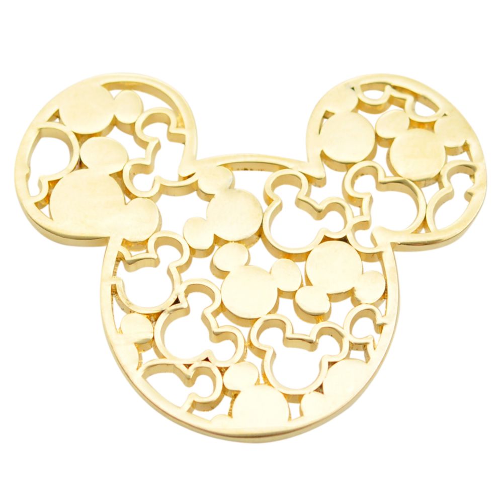 Gold Filigree Icon Mickey Mouse Pin