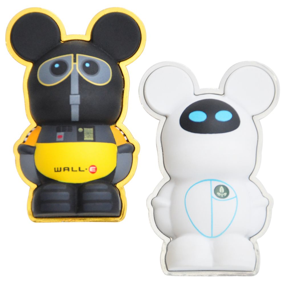 3-D WALL&bull;E and EVE Vinylmation Pin Set -- 2-Pc.