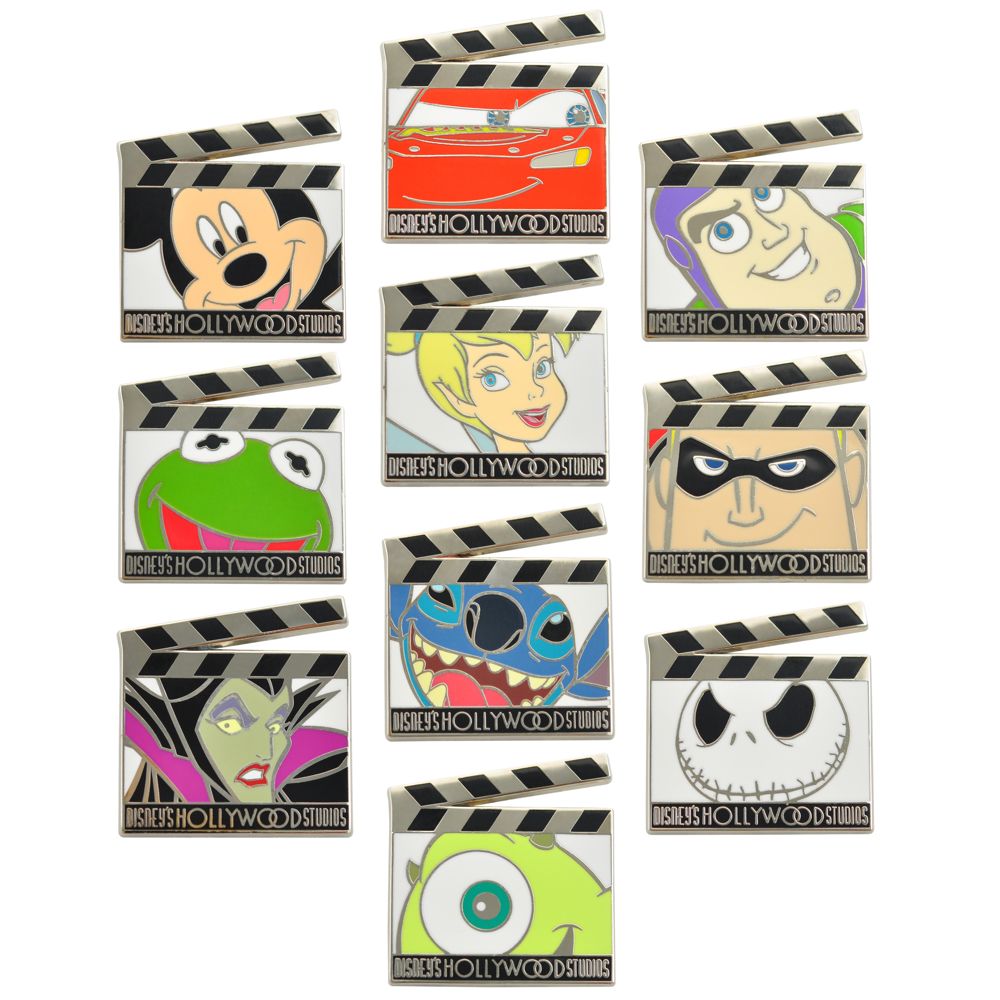 Disney's Hollywood Studios Clapboard Mystery Pin Set