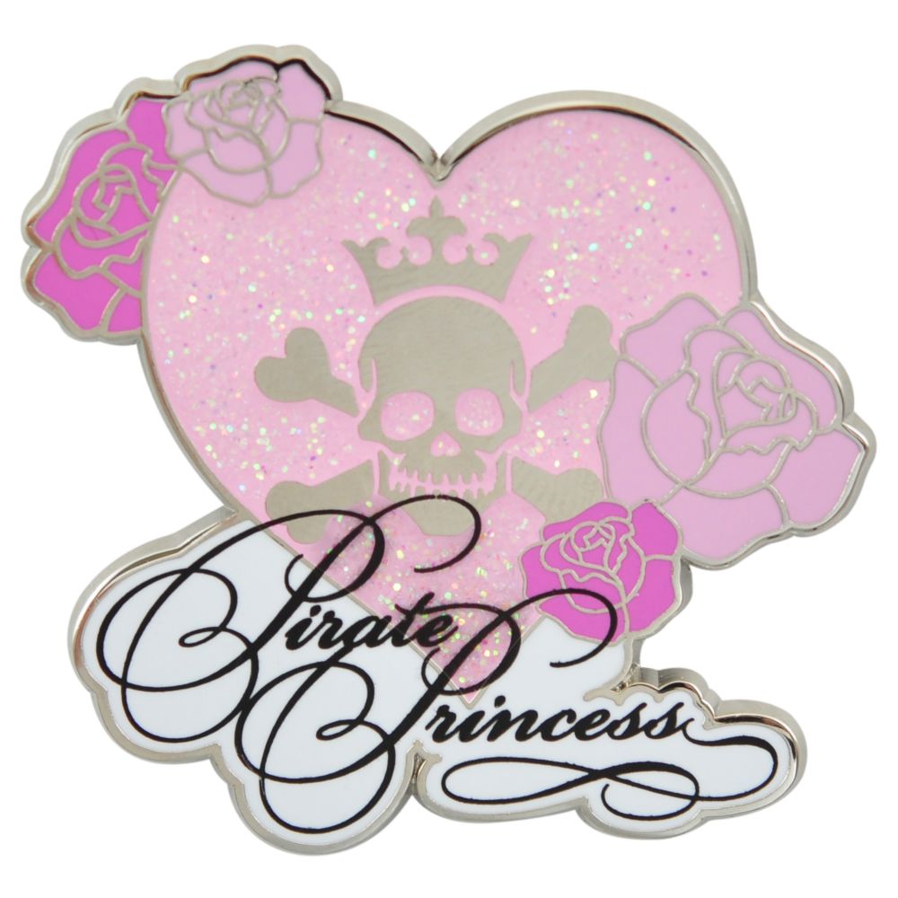 Heart, Skull and Roses Pirate Princess Pin