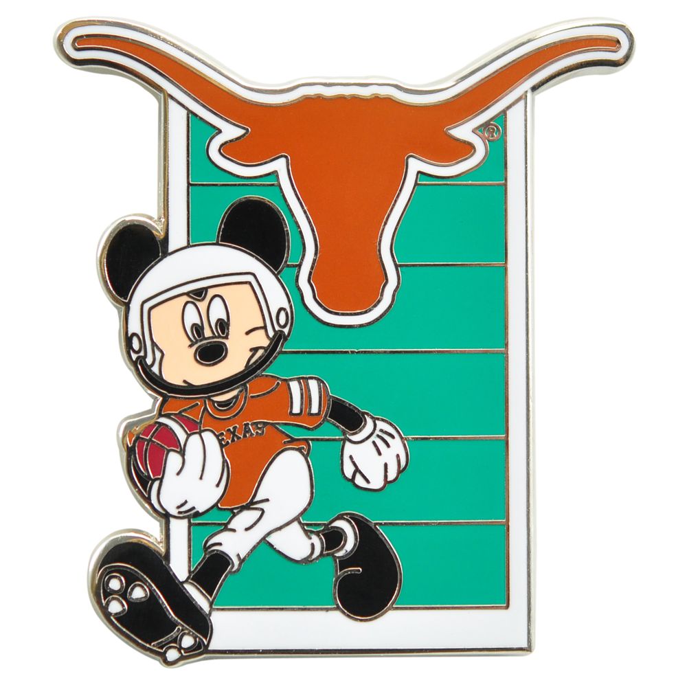 NCAA Football Texas Mickey Mouse Pin