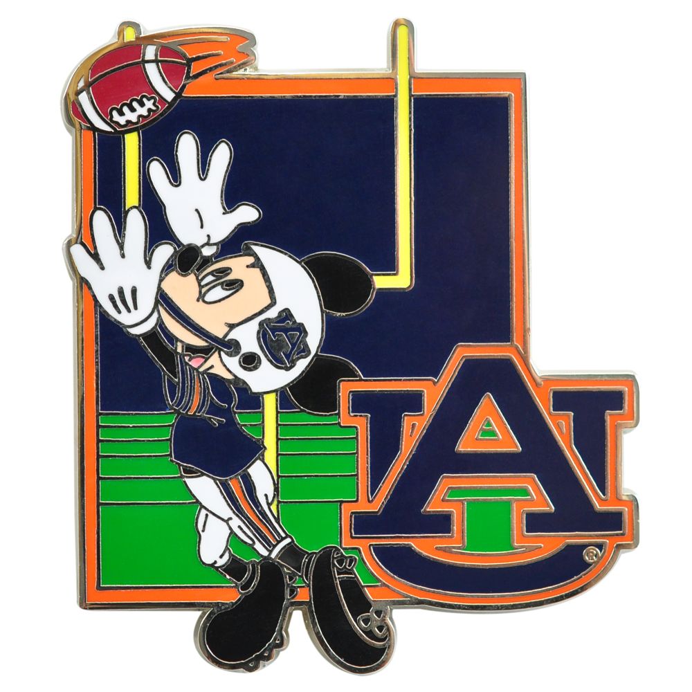 NCAA Football Auburn Mickey Mouse Pin