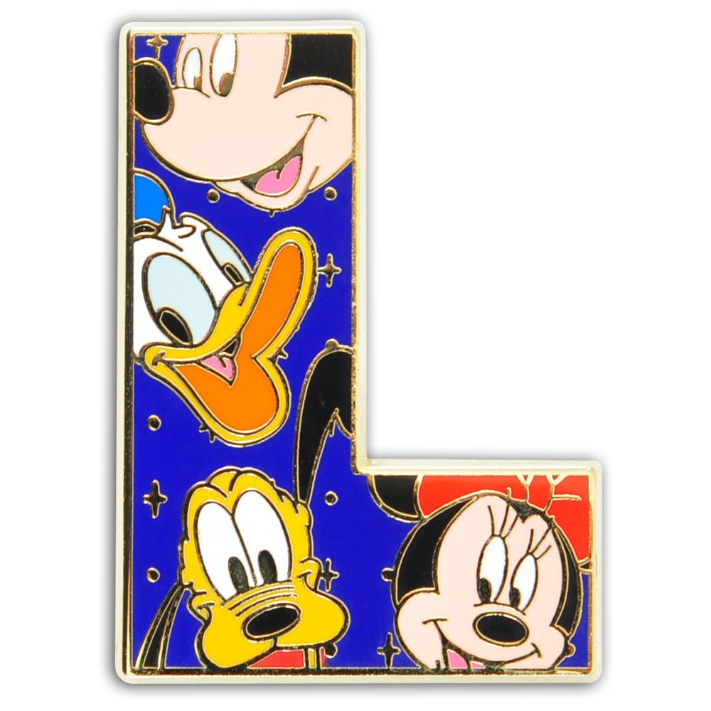 Alphabet Mickey Mouse and Friends Pin -- L