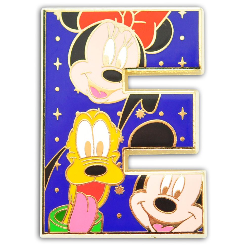 Alphabet Mickey Mouse and Friends Pin -- E