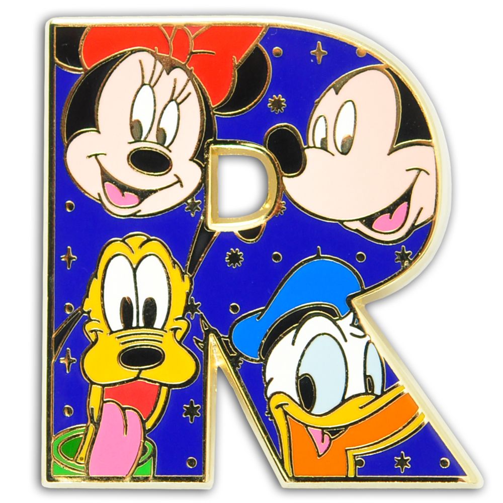 Alphabet Mickey Mouse and Friends Pin -- R