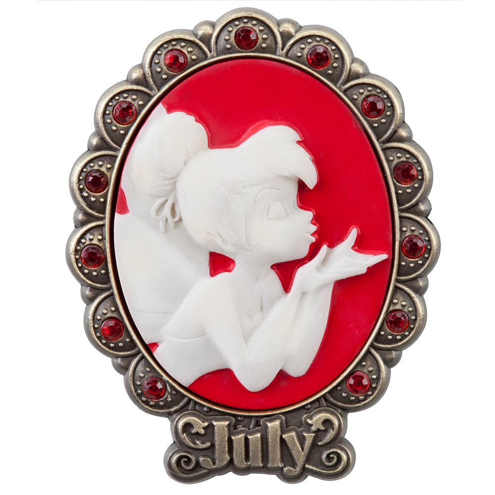 Tinker Bell Cameo Birthstone Pin -- July
