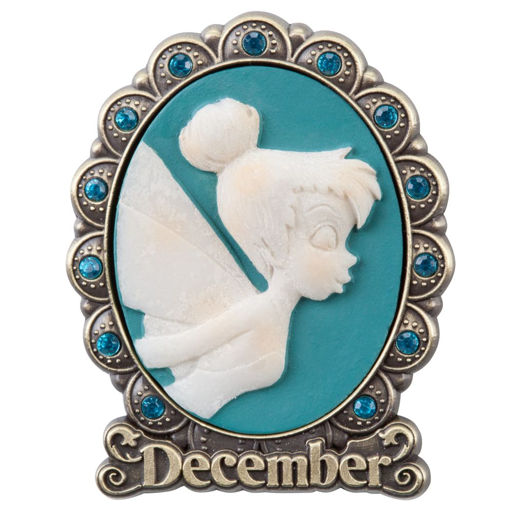 Tinker Bell Cameo Birthstone Pin -- December