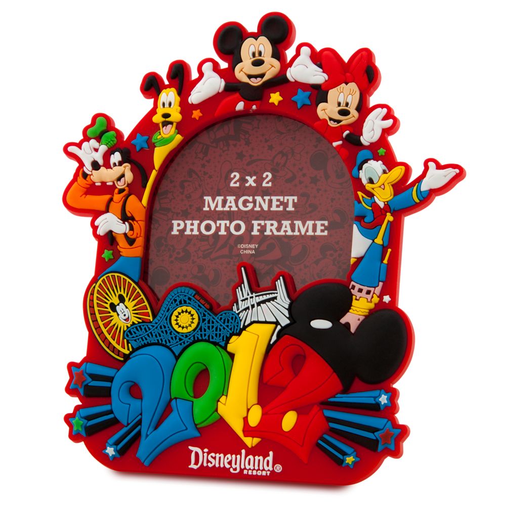 2012 Disneyland Mickey Mouse Magnet Photo Frame -- 2'' x 2''