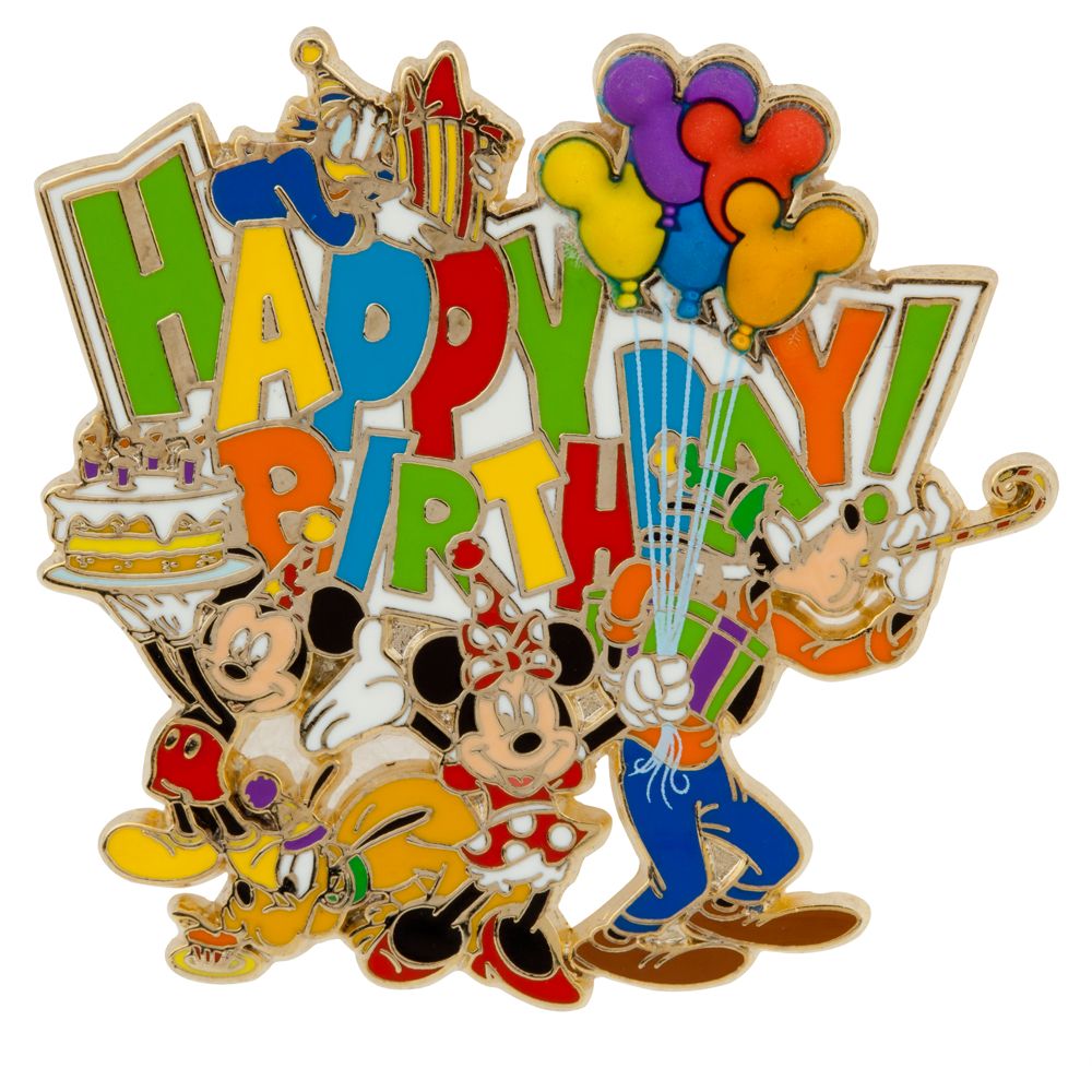 Mickey Mouse and Friends Pin - Happy Birthday!