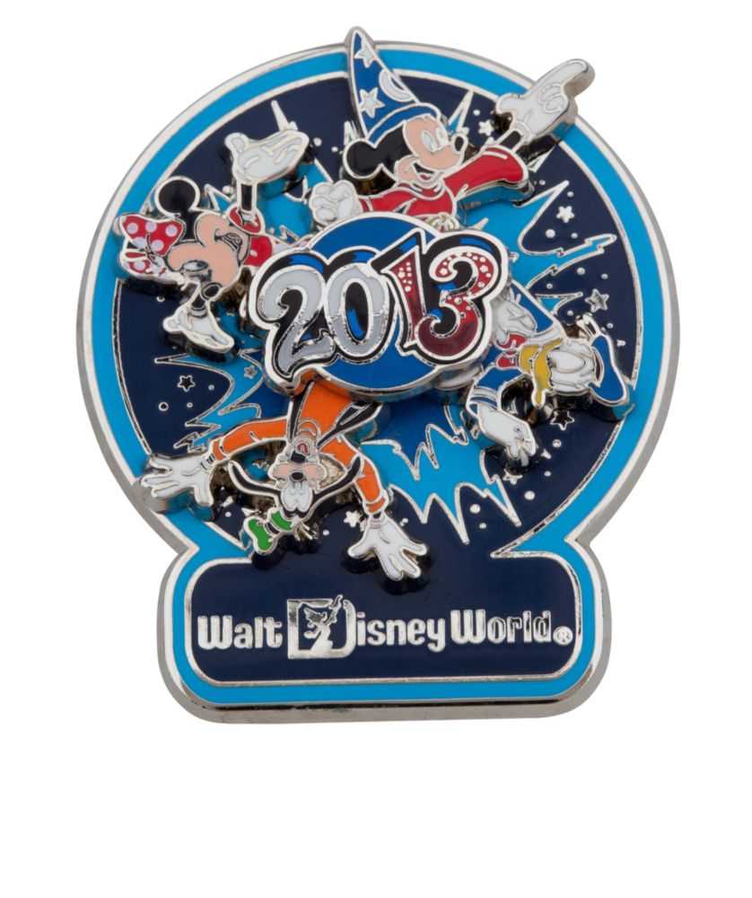 Sorcerer Mickey Mouse and Friends Spinner Pin - Walt Disney World - 2013