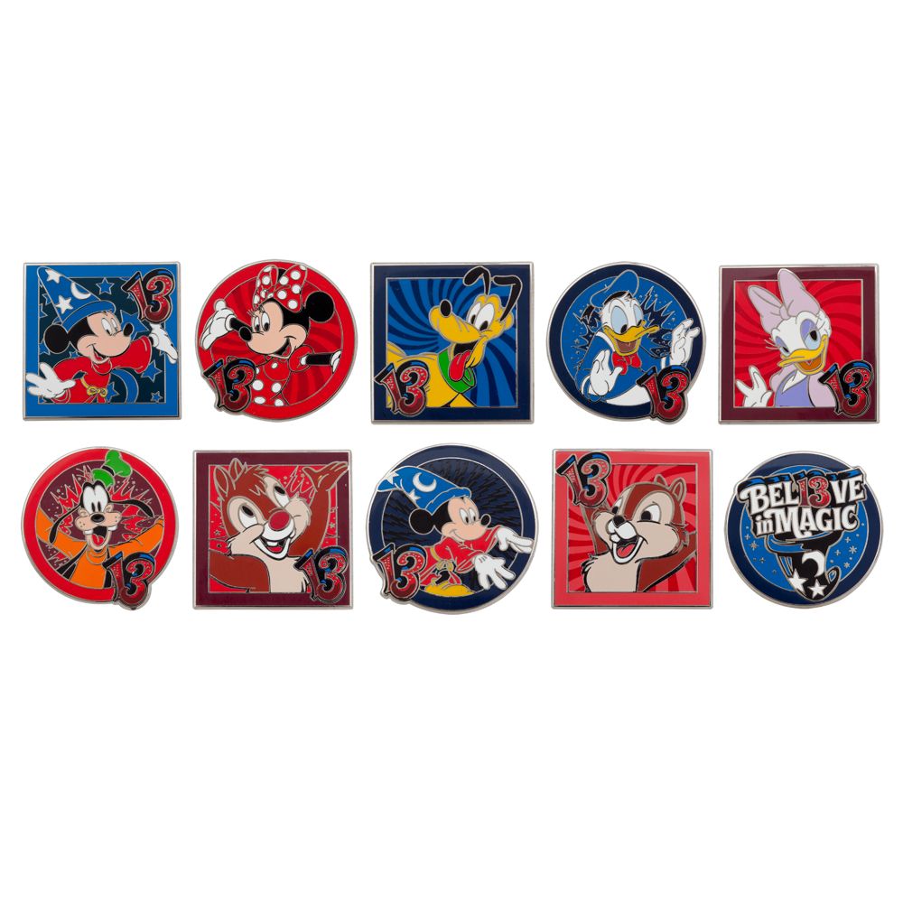 Sorcerer Mickey Mouse and Friends Mystery Pin Set - 2013 - 2-Pc.
