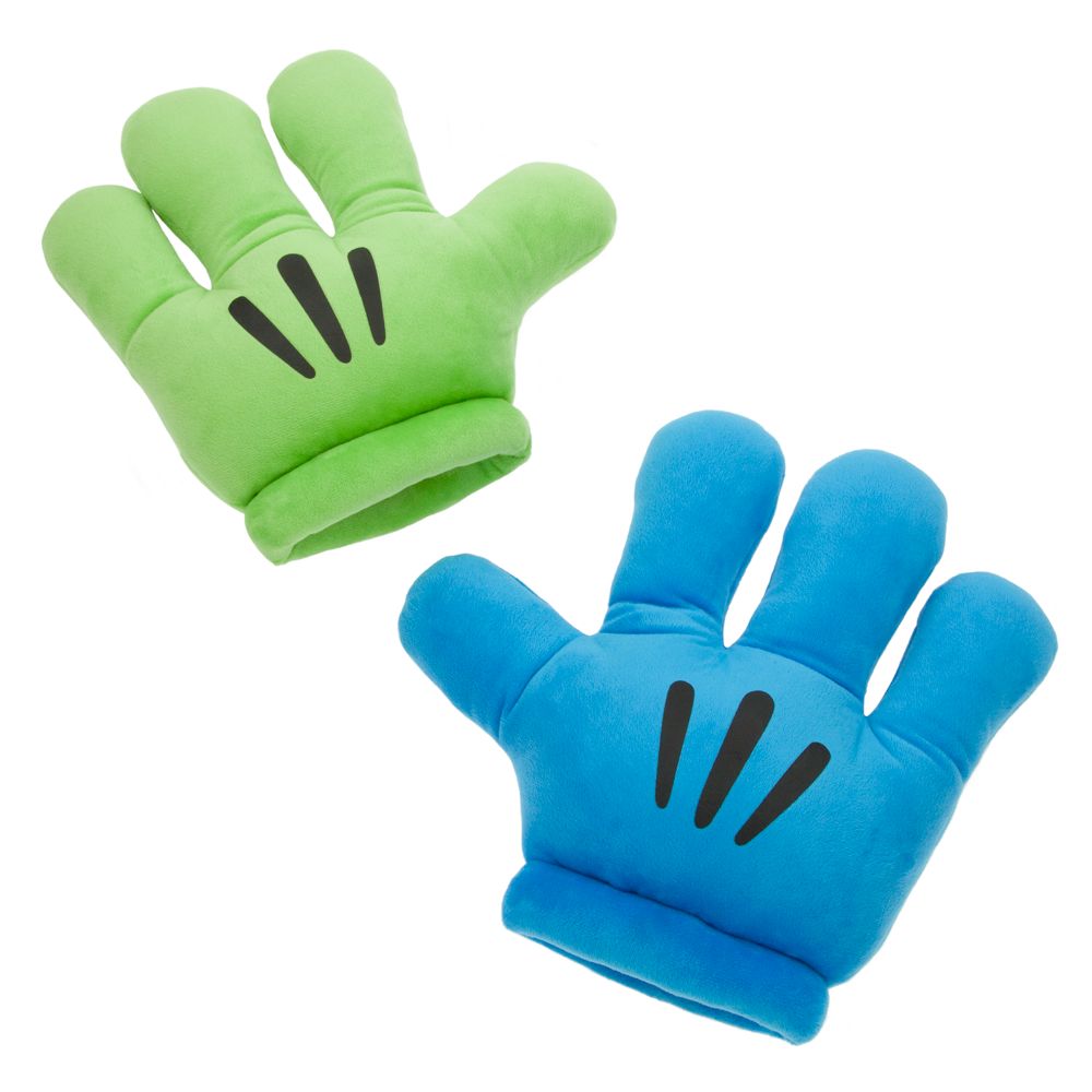 Mickey Mouse Plush Gloves - ''Mickey Mitts'' - Blue/Green