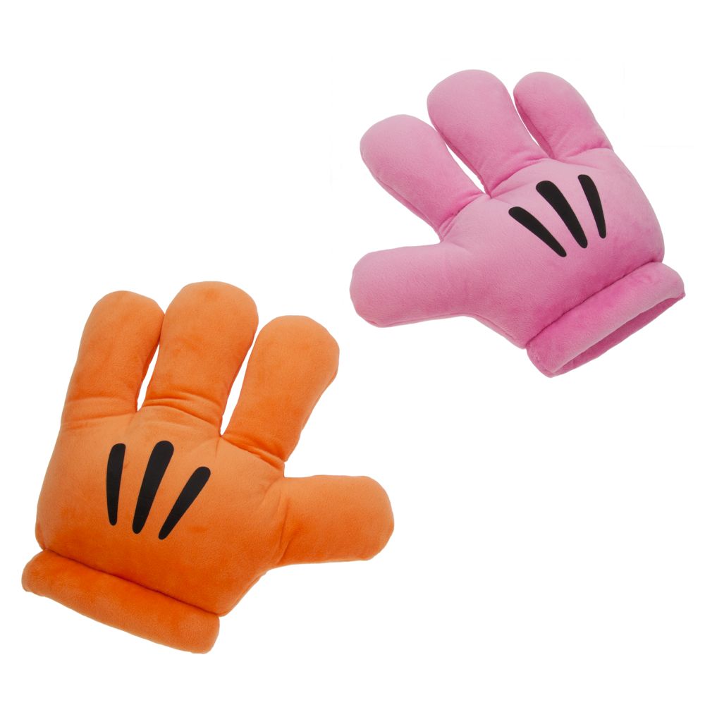 Mickey Mouse Plush Gloves - ''Mickey Mitts'' - Pink/Orange