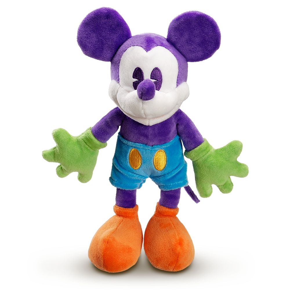 Purple and Orange Mickey Mouse Plush Toy -- 17'' H