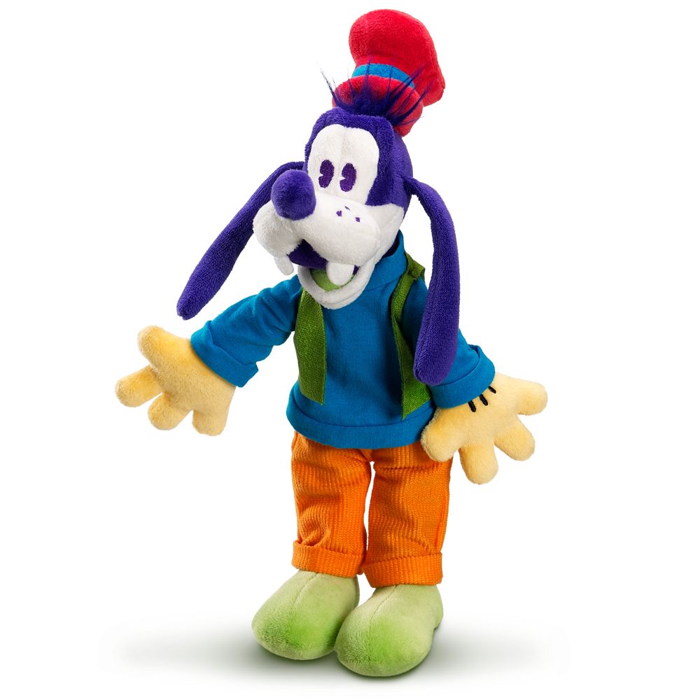 Purple and Green Goofy Plush Toy -- 13'' H