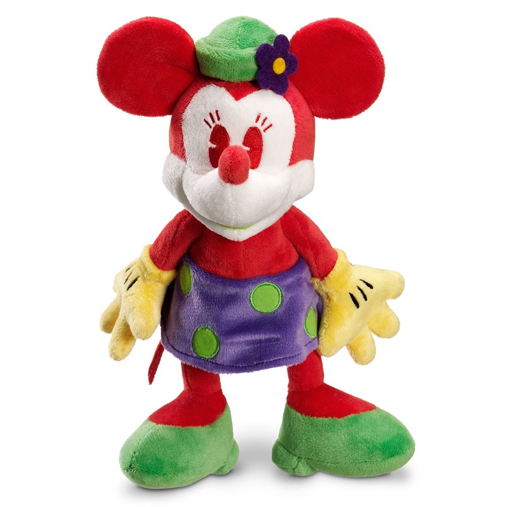 Red and Green Minnie Mouse Plush Toy -- 10'' H
