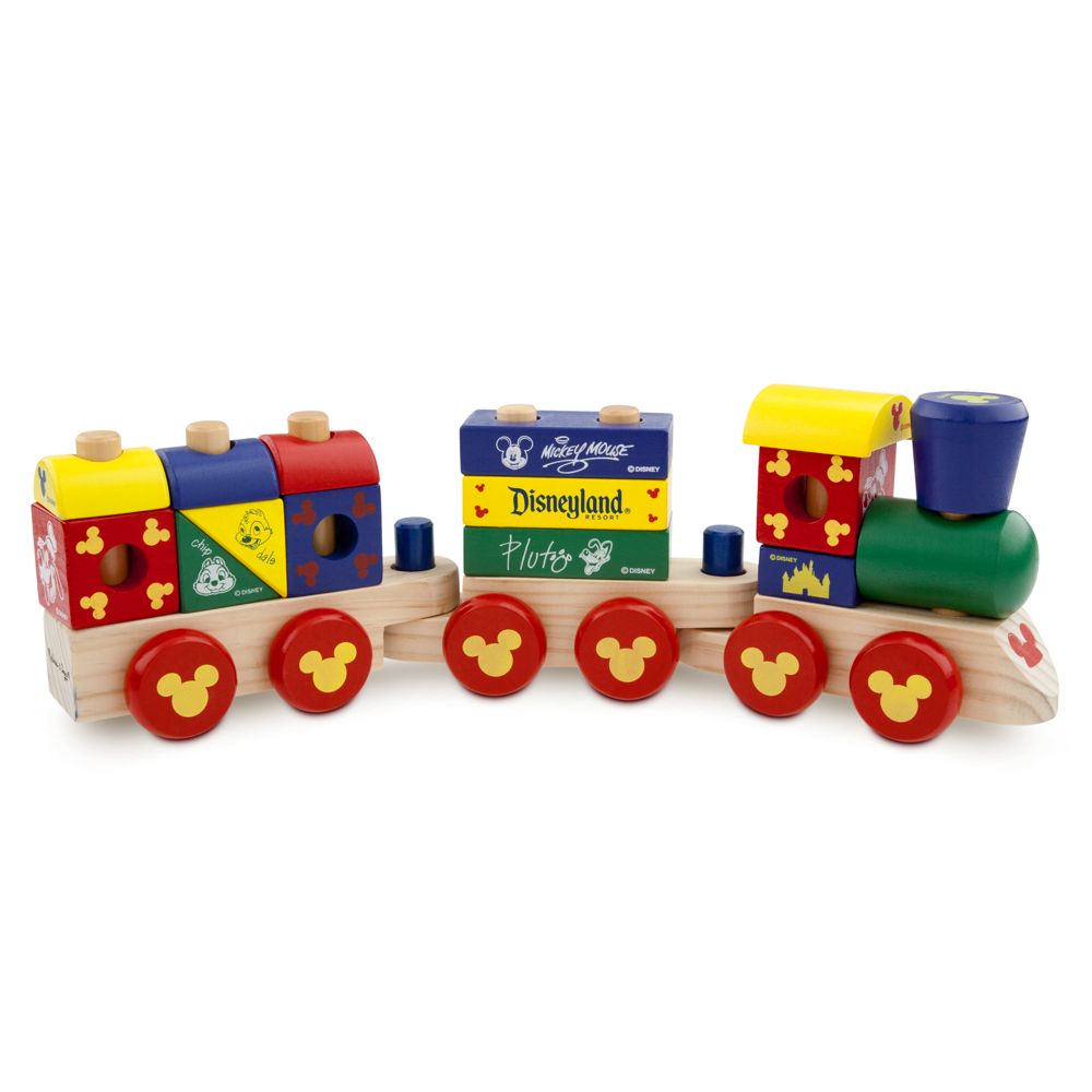 Mickey Mouse Wood Blocks Stacking Train Set