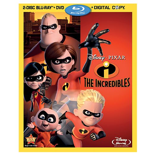4-Disc The Incredibles Blu-Ray Combo Pack (2-Disc Blu-ray + DVD + DisneyFile*)