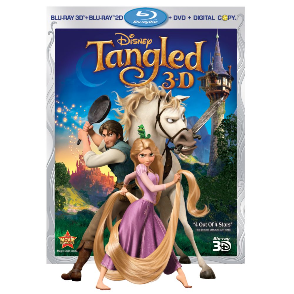 4-Disc Tangled Blu-ray 3D and DVD + Disney File Combo Pack