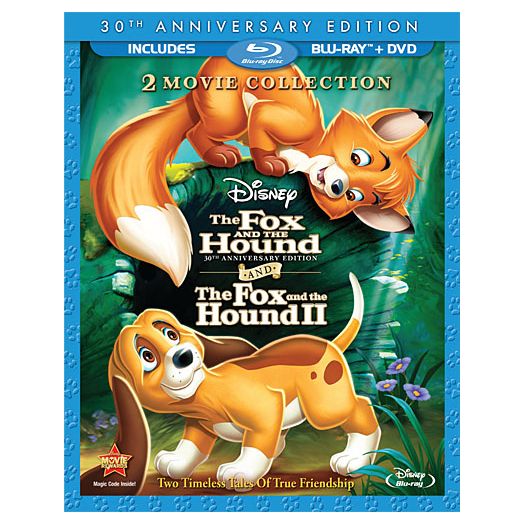 3-Disc The Fox and the Hound 30th Anniversary 2-Movie Blu-ray Collection (in Blu-ray Amaray case)