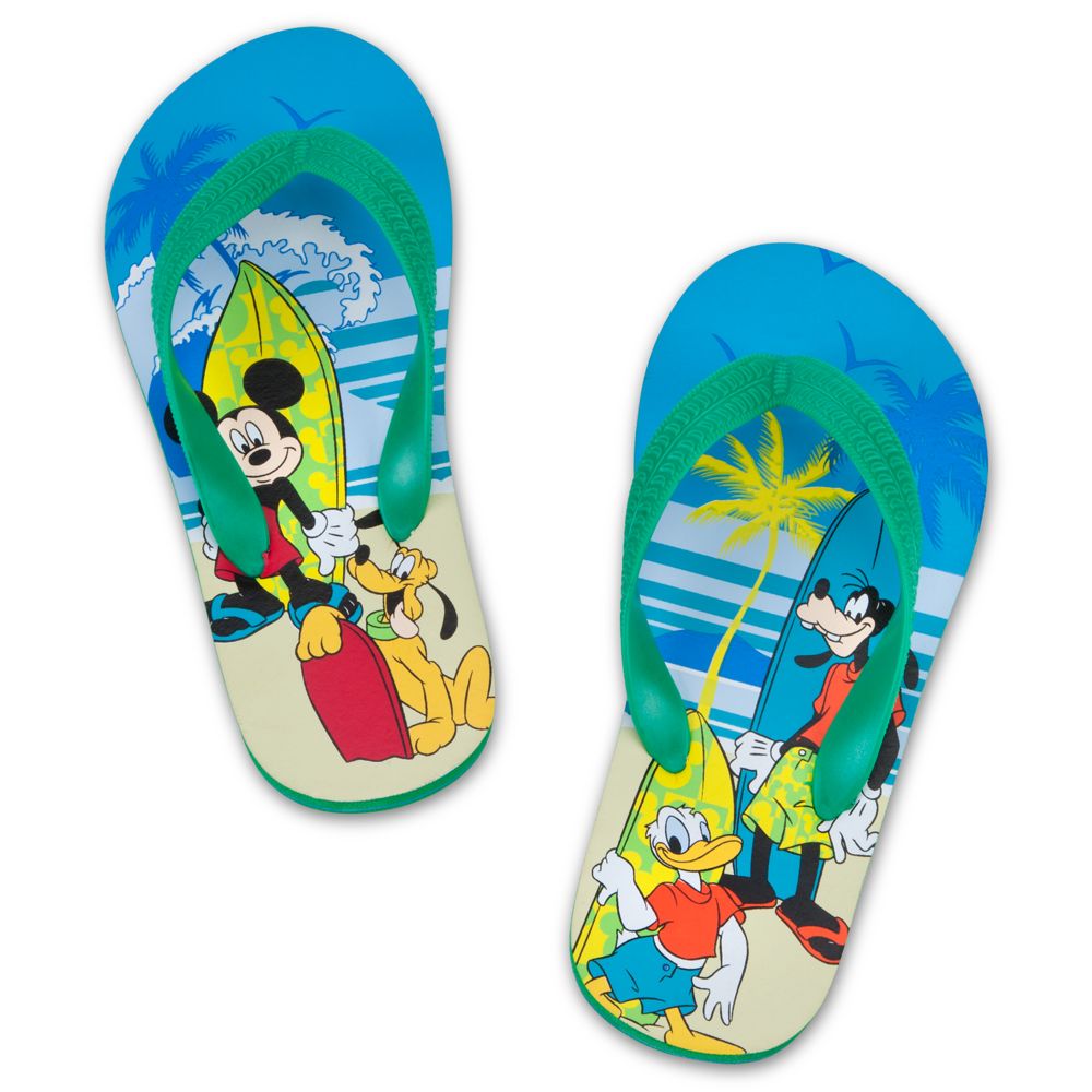 Summer Brights Mickey Mouse Flip Flops for Boys