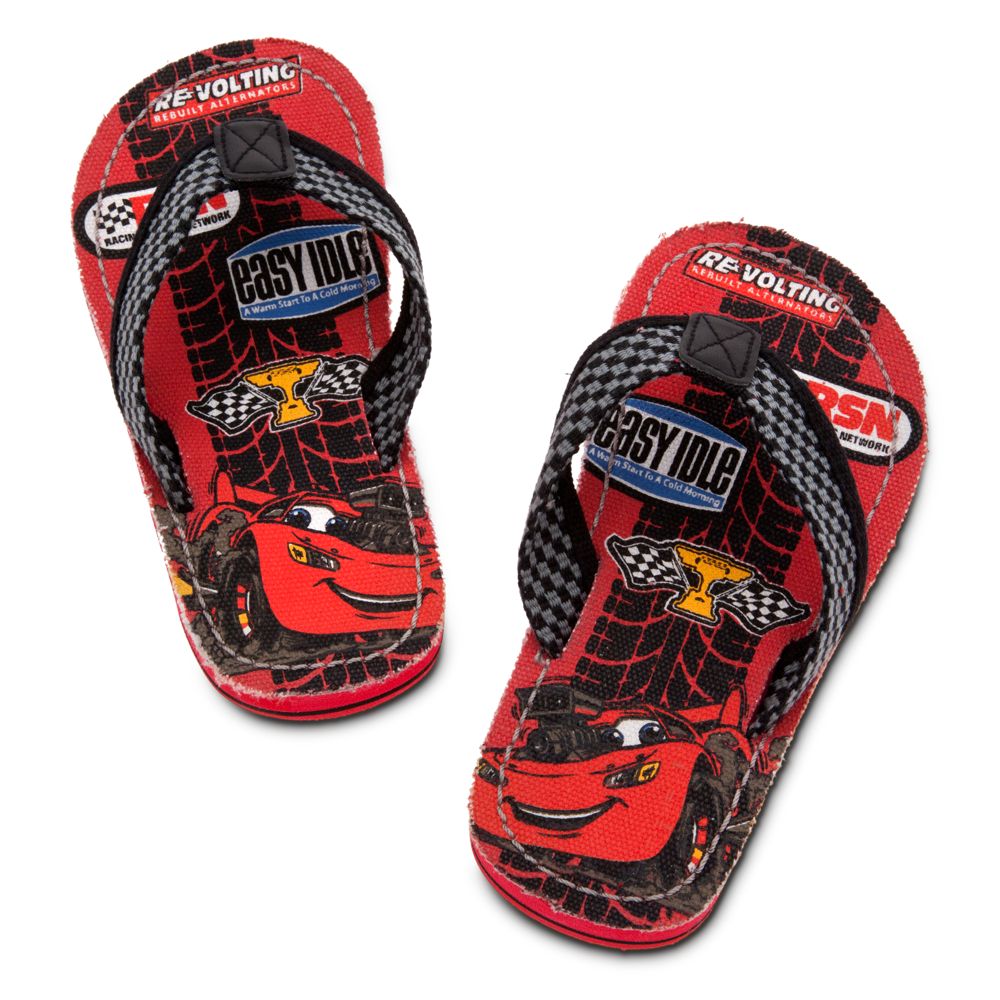 Lightning McQueen Flip Flops for Boys