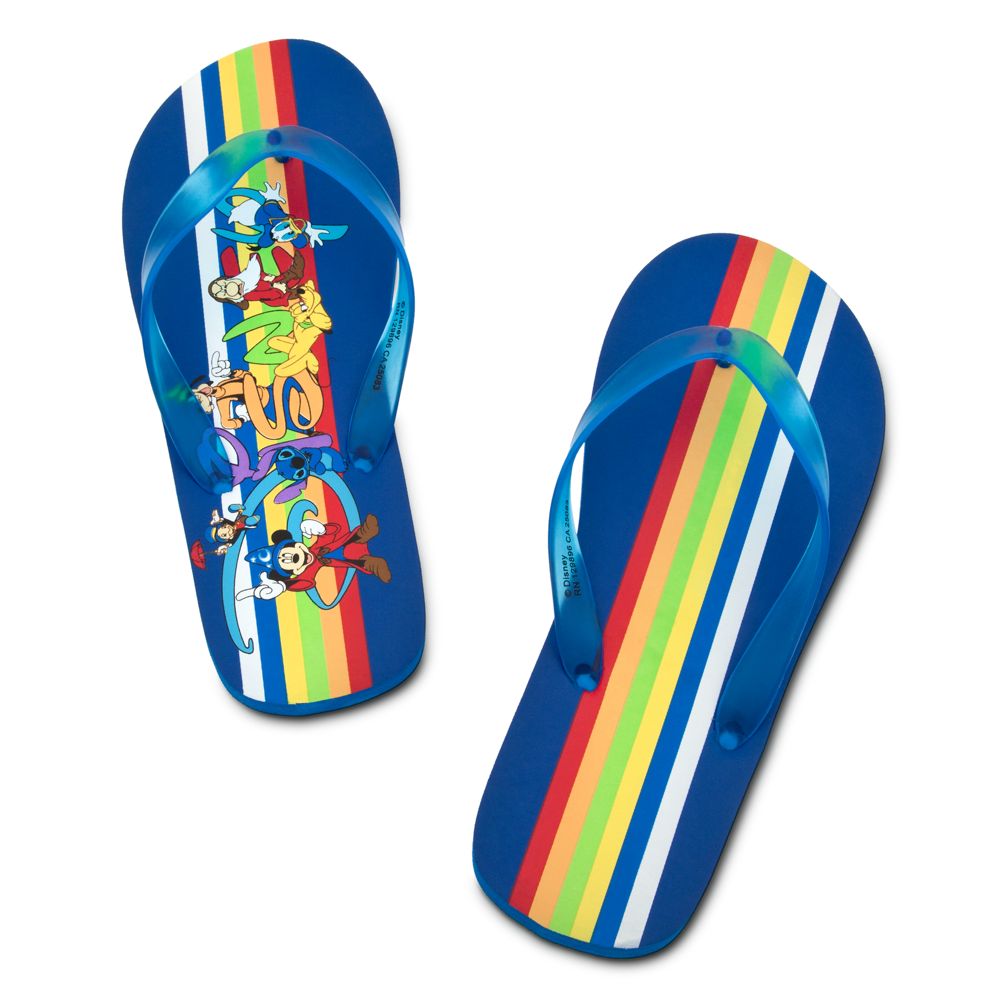 Disney Logo Flip Flops for Adults - Summer Fun