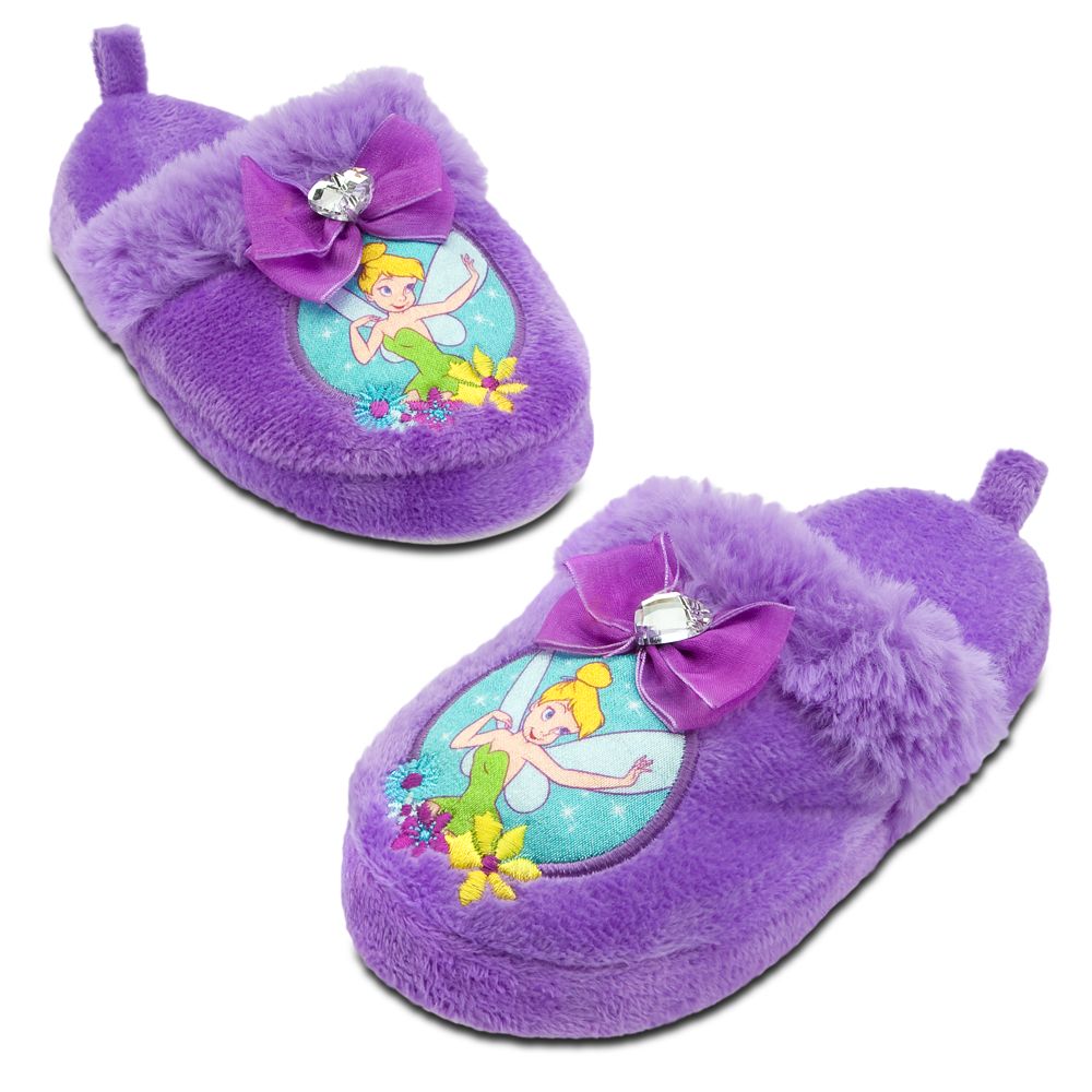 Plush Tinker Bell Slippers for Girls