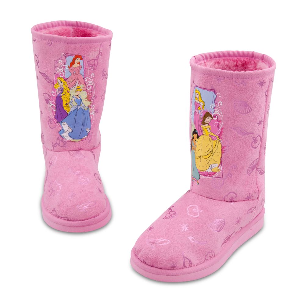 Sherpa-Lined Winter Fashion Disney Princess Boots for Girls