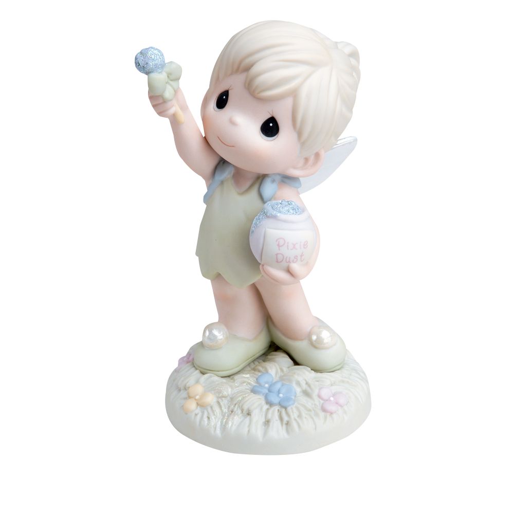 ''Always Reach for the Stars'' Disney Girl Dressed As Fairy with Tinker Bell Figurine by Precious Moments