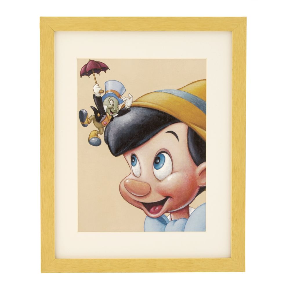 Pinocchio & Jiminy Cricket Framed Lithograph
